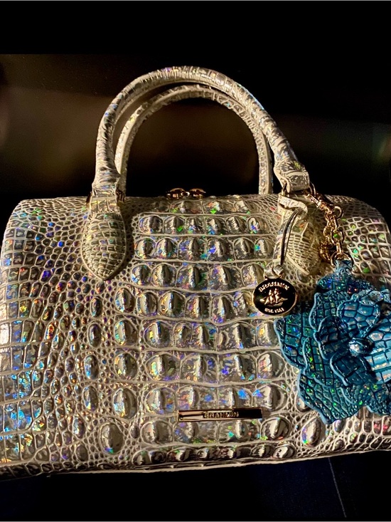 Brahmin Handbags - Brahmin Silver Irridescent Satchel, Reflect